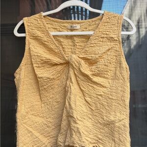 Madewell Textured Yellow Tank Top